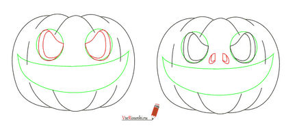 Як намалювати гарбуз на Хеллоуїн поетапно