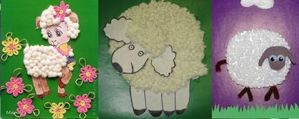 Cum se face un aplicat din oile de hârtie (pentru copiii preșcolari)