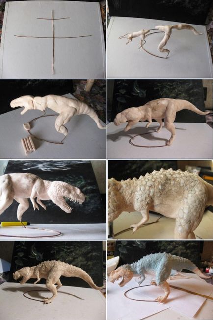 Як зробити динозавра з пластиліну