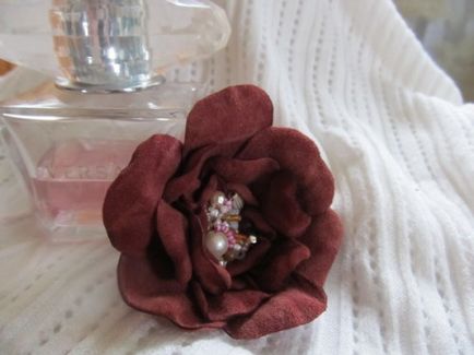 Hogyan készítsünk egy virágot ki bőr workshop fotó gyártás mályva virág