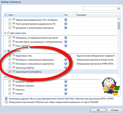 Kerio szabályozó 8 tilalmat p2p forgalmat, szerver konfiguráció Windows és Linux (tiltás) Kerio szabályozó 8 tilalmat p2p forgalmat, szerver konfiguráció Windows és Linux