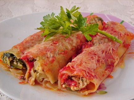 Cannelloni cu pui și spanac