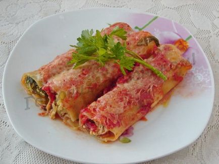 Cannelloni cu pui și spanac