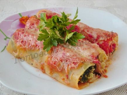 Cannelloni cu pui și spanac