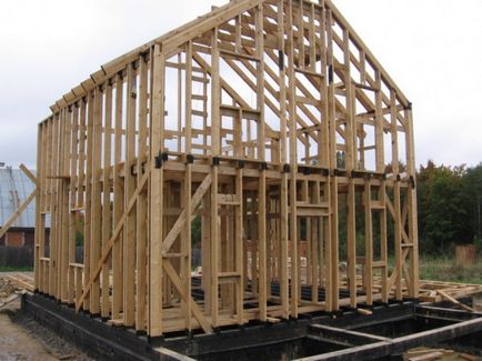 Frame technológia építése házak Előnyök és előnyök - fotó építése
