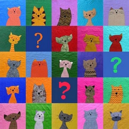 Macskák a patchwork, foltvarrás, illetve jeleneteket az élet szőrös háziállatok - Fair Masters - Hand