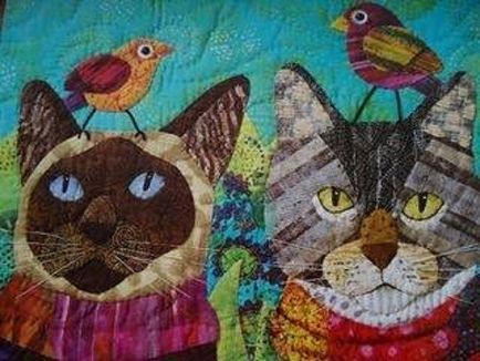 Кішки в печворк, або клаптеві сюжети з життя пухнастих вихованців - ярмарок майстрів - ручна