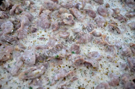 Kamrák csirke tejszínes mártásban - recept lépésről lépésre fotók