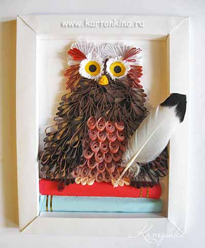 Quilling panelek - Bagoly Posta doktori