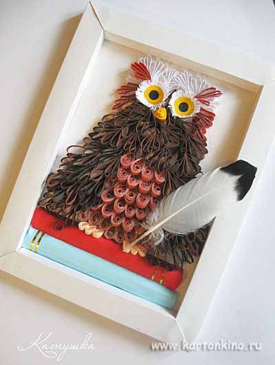 Quilling panelek - Bagoly Posta doktori