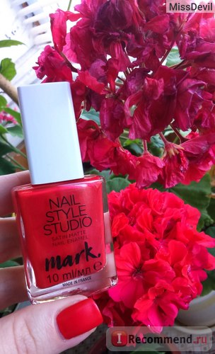 Лак для нігтів avon mark nail style studio satin matte напівматовий т сатину - «нова серія mark в