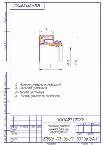 Marcarea și desemnarea dimensiunii manșoanelor (sigiliilor) și a garniturii de etanșare