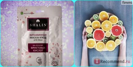 Mască de față shalin cosmetice vitamina pe bază de acizi de fructe - 