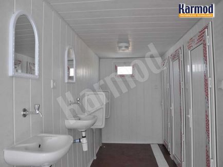 Moduláris WC, egészségügyi szoba, WC Karmod modulok, előre gyártott Karmod