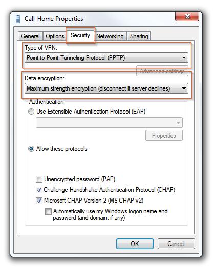 Configurarea serverului vpn în Windows 7, ferestre pentru administratorii de sistem