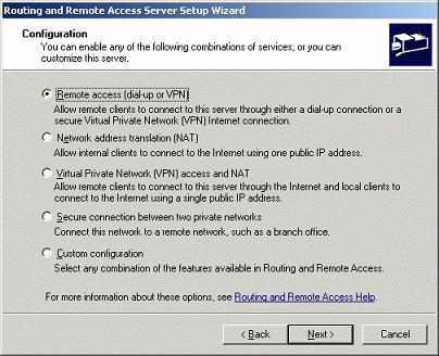 Configurarea Windows Server 2003 pentru a acționa ca un router nat