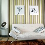Striped tapet (50 fotografii) dungi pentru pereți în interior, mobilier de bucatarie, combinație și