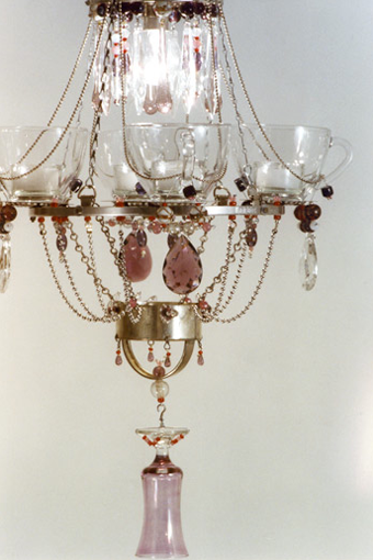 Lanternă originală de candelabre din cupe cu mâinile proprii