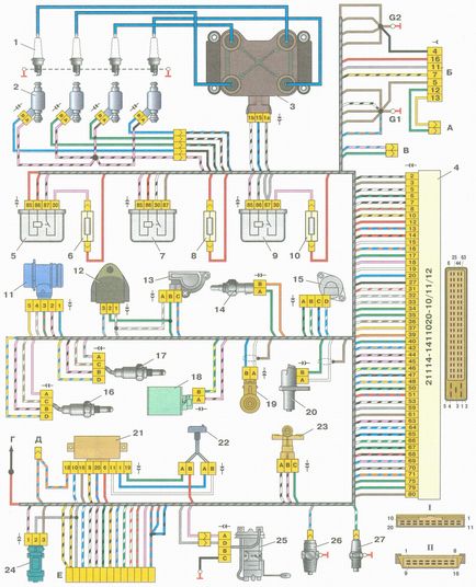 Tervezési jellemzők a motorvezérlő rendszer vázák (lada) kalina 1118 (elektromos berendezések és az autó elektronika) Tervezési jellemzők a motorvezérlő rendszer vázák (lada) kalina 1118