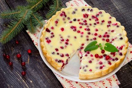 Pite áfonya (egyszerű, tejföl) recept fényképpel (áfonya pite) Pite áfonya (egyszerű, tejföl) receptek fotókkal
