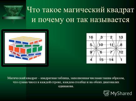 Презентація на тему історія виникнення магічних квадратів проект з математики виконали