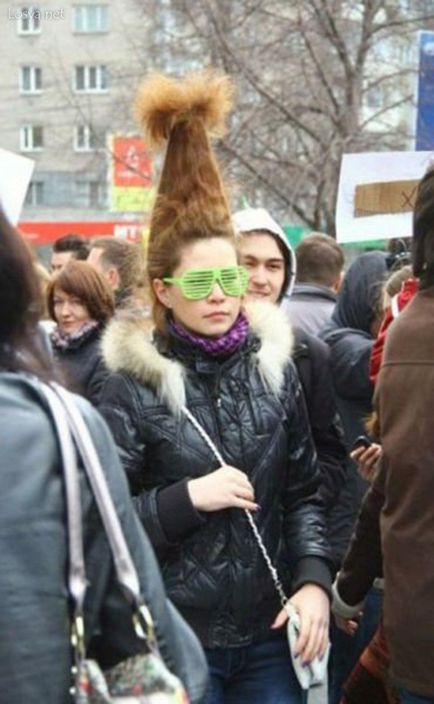 Amuzante, amuzante, creative, stupide și nebun hairstyles (29 poze)