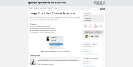 Vizualizați proprietățile (dimensiuni, link-uri) din browser-ul Google Chrome