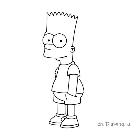 Простий приклад, як намалювати Барт Сімпсон