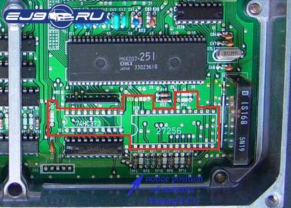 A különbség a memória chipek a firmware