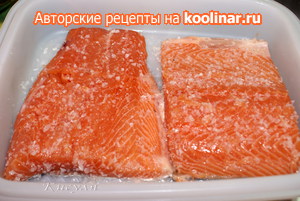 Pește rețetă sărat roșu cu fotografii