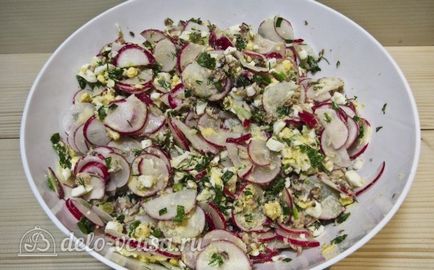 Salata cu reteta de sardina cu preparat pas cu pas a salatei cu ridiche si oua