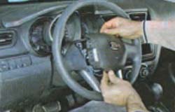 Зняття і установка (заміна) рульового колеса автомобіля kia rio