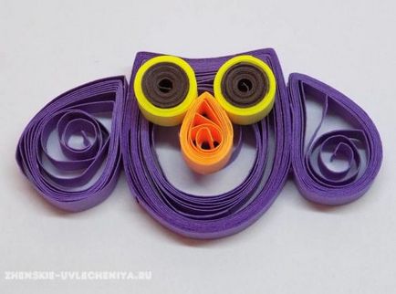 Owl quilling pentru începători într-o clasă pas cu pas