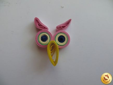 Owl quilling master class cu mâinile pe carte poștală, diagrama foto pentru începători