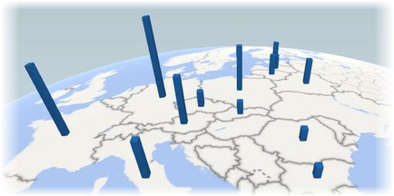 Crearea unei hărți 3d (harta de putere) în ms excel pentru vizualizarea datelor geografice