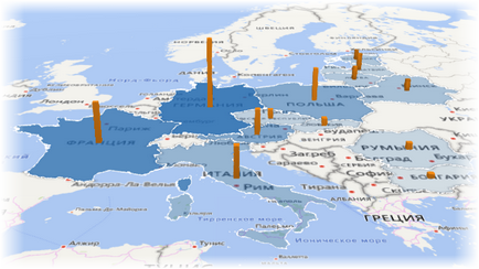 Crearea unei hărți 3d (harta de putere) în ms excel pentru vizualizarea datelor geografice