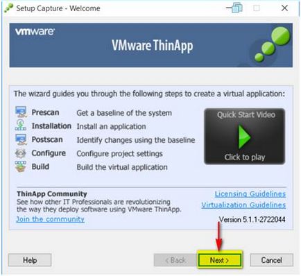 Létrehozása hordozható programok segítségével VMware ThinApp alkalmazások 5