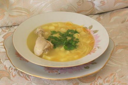 Leves csirkecomb tojásos tészta recept egy fotó