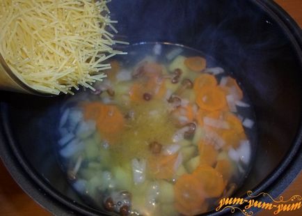 Supa cu ciuperci și vermicelli - rețetă pas cu pas a supă de vermicelă cu ciuperci