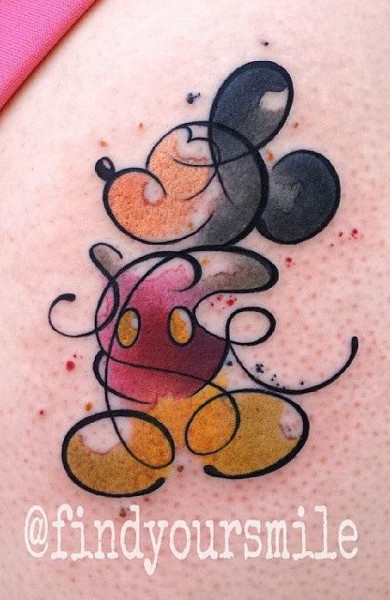 Tattoo Mickey Mouse - érték tetoválás minták és képek