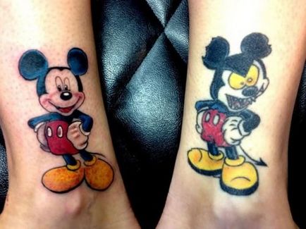 Tatuajele Mickey Mouse - modele de valoare, foto și tatuaj