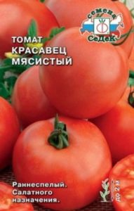 Томат - м'ясистий красень опис сорту, характеристики помідор, рекомендації по догляду