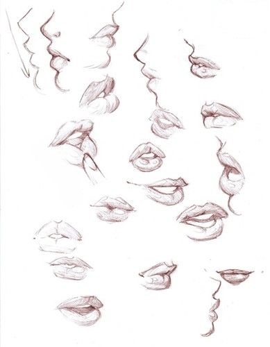 Învățați să desenați gura și buzele în etape