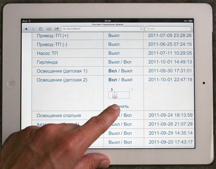 Acasă Control cu ​​ipad