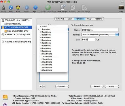 Instalați mac OS x leopard de zăpadă de la USB flash drive externe, card de memorie, hdd extern