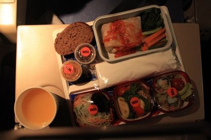 Alimente vegetariene în avioane