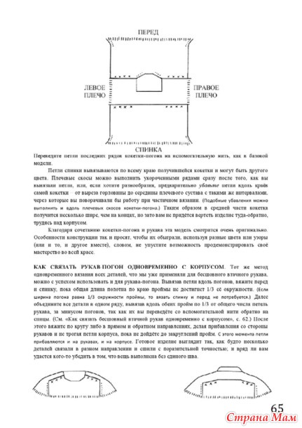 В'язання зверху вниз