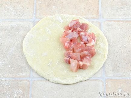 Sült csirke pogácsákat és a sajt (pogácsákat) Sült csirke piték és sajttal
