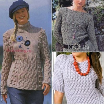 Pulovere pentru femei cu ace de tricotat (selecție) - pagini de sex feminin