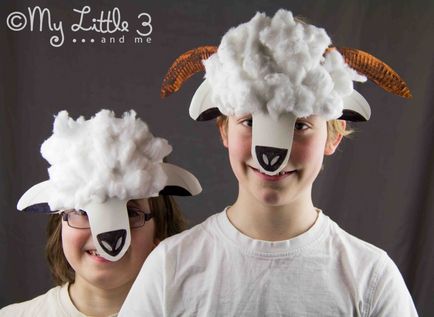 4 Паперові маски вівці, барана які просто зробити своїми руками, ідеї карнавальних костюмів,